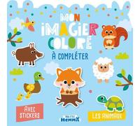 Mon P'tit Hemma - Mon imagier coloré à compléter - Les animaux - Avec stickers - Carotte Et Compagnie - Hemma - broché - Document jeunesse