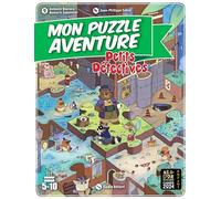 Mon Puzzle Aventure Petits Detectives - Puzzle et Jeu d'enquête - idéal pour Les Enfants dès 5 Ans - 3 enquêtes à résoudres - 42 pièces - fabriqué en France - Game Flow - Blackrock Games
