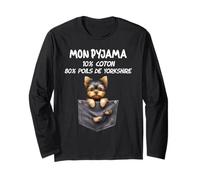 Mon Pyjama Peu de Coton Beaucoup De Poils de Yorkshire Manche Longue