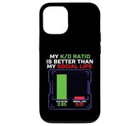 Mon Rapport K/D est Meilleur Que ma Vie Sociale - Gamer Coque pour iPhone 12/12 Pro