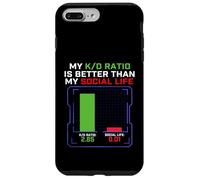 Mon Rapport K/D est Meilleur Que ma Vie Sociale - Gamer Coque pour iPhone 7 Plus/8 Plus