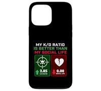 Mon Rapport K/D est Meilleur Que ma Vie Sociale - Gamer Gaming Coque pour iPhone 13 Pro Max