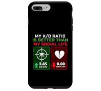 Mon Rapport K/D est Meilleur Que ma Vie Sociale - Gamer Gaming Coque pour iPhone 7 Plus/8 Plus