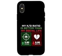 Mon Rapport K/D est Meilleur Que ma Vie Sociale - Gamer Gaming Coque pour iPhone X/XS