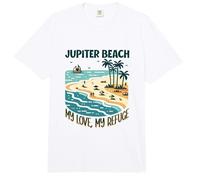 Mon Refuge Jupiter Beach Comfort Colors Adult Heavyweight T-Shirt