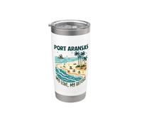 Mon refuge Port Aransas Gobelet isotherme en acier inoxydable double paroi