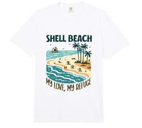 Mon Refuge Shell Beach Comfort Colors Adult Heavyweight T-Shirt