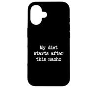 Mon régime commence après ce nacho Funny Nacho Minimalist Coque pour iPhone 16