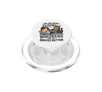 Mon réveil a des Moustaches, Pas de Bouton Snooze, Chat PopSockets PopGrip pour MagSafe