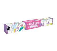 Collectif – Mon rouleau de coloriages : Licornes – Adhésif & Repositionnable – Document jeunesse