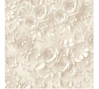 Mon Royaume Origami Fleurs crème Papier Peint Muriva M44607