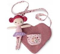 Lilliputiens - Sac à Main pour Enfants + Poupée Incluse - Mon Premier Sac à Bandoulière - Forme Coeur - Développe l'imagination - Taille 22x26cm - Dès 12 Mois