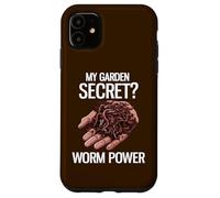 Mon Secret de Jardin ? Worm Power Funny Worm Farming Coque pour iPhone 11
