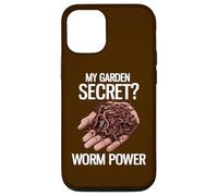 Mon Secret de Jardin ? Worm Power Funny Worm Farming Coque pour iPhone 12/12 Pro