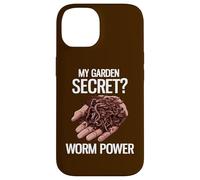 Mon Secret de Jardin ? Worm Power Funny Worm Farming Coque pour iPhone 14