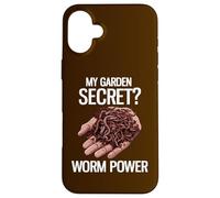Mon Secret de Jardin ? Worm Power Funny Worm Farming Coque pour iPhone 16 Plus