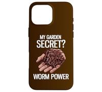 Mon Secret de Jardin ? Worm Power Funny Worm Farming Coque pour iPhone 16 Pro Max