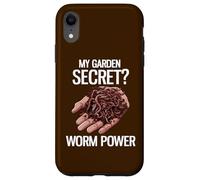 Mon Secret de Jardin ? Worm Power Funny Worm Farming Coque pour iPhone XR