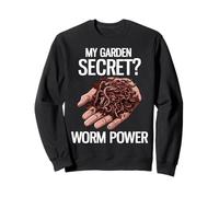 Mon Secret de Jardin ? Worm Power Funny Worm Farming Sweatshirt