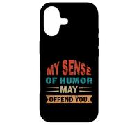 Mon Sens de l'humour Peut Vous offenser, drôle, Vintage, rétro, Sarcasme Coque pour iPhone 17