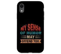 Mon Sens de l'humour Peut Vous offenser, drôle, Vintage, rétro, Sarcasme Coque pour iPhone XR