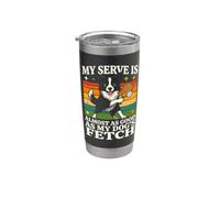 Mon service est presque aussi bon que ce que mes chiens peuvent rapporter Gobelet isotherme en acier inoxydable double paroi
