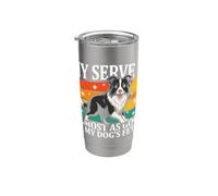 Mon service est presque aussi bon que ce que mes chiens peuvent rapporter Gobelet isotherme en acier inoxydable double paroi