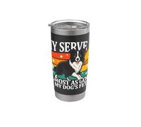 Mon service est presque aussi bon que ce que mes chiens peuvent rapporter Gobelet isotherme en acier inoxydable double paroi