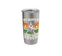 Mon service est presque aussi bon que ce que mes chiens peuvent rapporter Gobelet isotherme en acier inoxydable double paroi