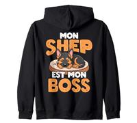 Mon Shep Est Mon Boss Berger Allemand Marrant Sweat à Capuche