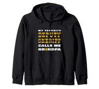 Mon shérif Adjoint préféré m'appelle Grand-père Fier de Mon Grand-père Sweat à Capuche