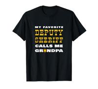 Mon shérif Adjoint préféré m'appelle Grand-père Fier de Mon Grand-père T-Shirt Graphique avec Valeur