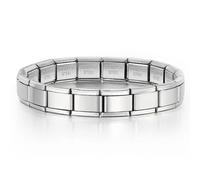 Mon & Sons Bracelet de démarrage en or rose 18 carats avec cœur en forme de dauphin et argent personnalisé 9 mm Compatible avec Nomination, 9mm, Métal, Pas de gemme