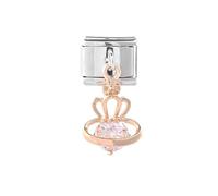 Mon & Sons Breloque italienne en forme de patte de chien, chat, chouette, tortue, arbre généalogique, papillon, 9 mm, compatible avec bracelet Nomination, 9mm, Métal, Pas de gemme