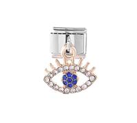 Mon & Sons Breloque italienne en forme de patte de chien, chat, chouette, tortue, arbre généalogique, papillon, 9 mm, compatible avec bracelet Nomination, 9mm, Métal, Pas de gemme