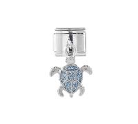 Mon & Sons Breloque italienne en forme de patte de chien, chat, chouette, tortue, arbre généalogique, papillon, 9 mm, compatible avec bracelet Nomination, 9mm, Métal, Pas de gemme