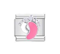 Mon & Sons Breloque italienne en forme de patte de chien, chat, chouette, tortue, arbre généalogique, papillon, 9 mm, compatible avec bracelet Nomination, 9mm, Métal, Pas de gemme