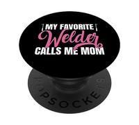 Mon Soudeur Préféré Appelle Ma Mère Soudeuse Femme PopSockets PopGrip Adhésif