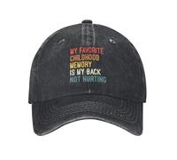 Mon Souvenir d’enfance préféré est Mon Dos Qui ne me Fait Pas Mal Demin Casquette Durable pour Toutes Les Saisons Casquette pour Hommes Casquette de Baseball pour Hommes