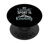 Mon sport préféré est la lecture, les amateurs de livres, lisez Bookworm Reader PopSockets PopGrip Adhésif