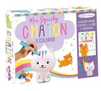 Mon squishy à colorier - chaton 1 squishy + 6 feutres - Atelier Cloro - 1 2 3 Soleil - Boîte ou accessoire - Jeux livres objets