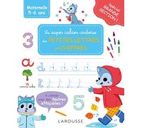 Mon super cahier ardoise Grande section - Petites lettres - Chiffres - Collectif - Larousse - broché - Scolaire / Universitaire