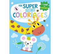 Mon super livre de coloriages - girafe - Collectif - 1 2 3 Soleil - broché - Document jeunesse
