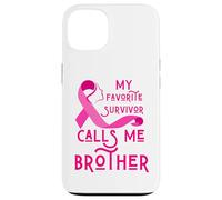 Mon survivant préféré m'appelle frère, sœur atteinte du Cancer du Sein Coque pour iPhone 13