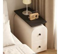 Mon Table de nuit avec petite table de chevet en bois (blanc 35 x 40 x 48 cm) - pour chambre à coucher ou salon