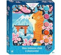 Deux Coqs d'Or – Coffret Mon tableau chat à diamanter – 5 000+ strass, 13 couleurs, stylet et accessoires