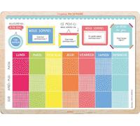 Auzou – Tableau magnétique – Mon tableau J'organise ma semaine – Avec + de 60 aimants