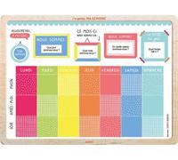 Auzou – Tableau magnétique – Mon tableau J'organise ma semaine – Avec + de 60 aimants