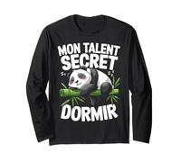 Mon Talent Secret Dormir Panda Flemme Sieste Cadeau Humour Manche Longue