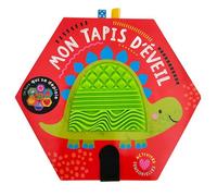 Mon tapis d'éveil - livre a déplier pour former un tapis - avec des surfaces en silicone, des matières a toucher et un miroir